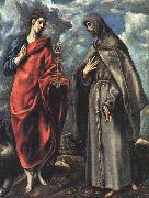 El Greco Saints John the Evangelist and Francis oil painting artist